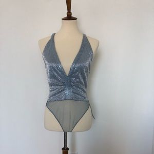 Fully beaded Giorgio Armani bodysuit